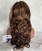Chocolate Brown Straight &  Body Wave Lace Front Unit