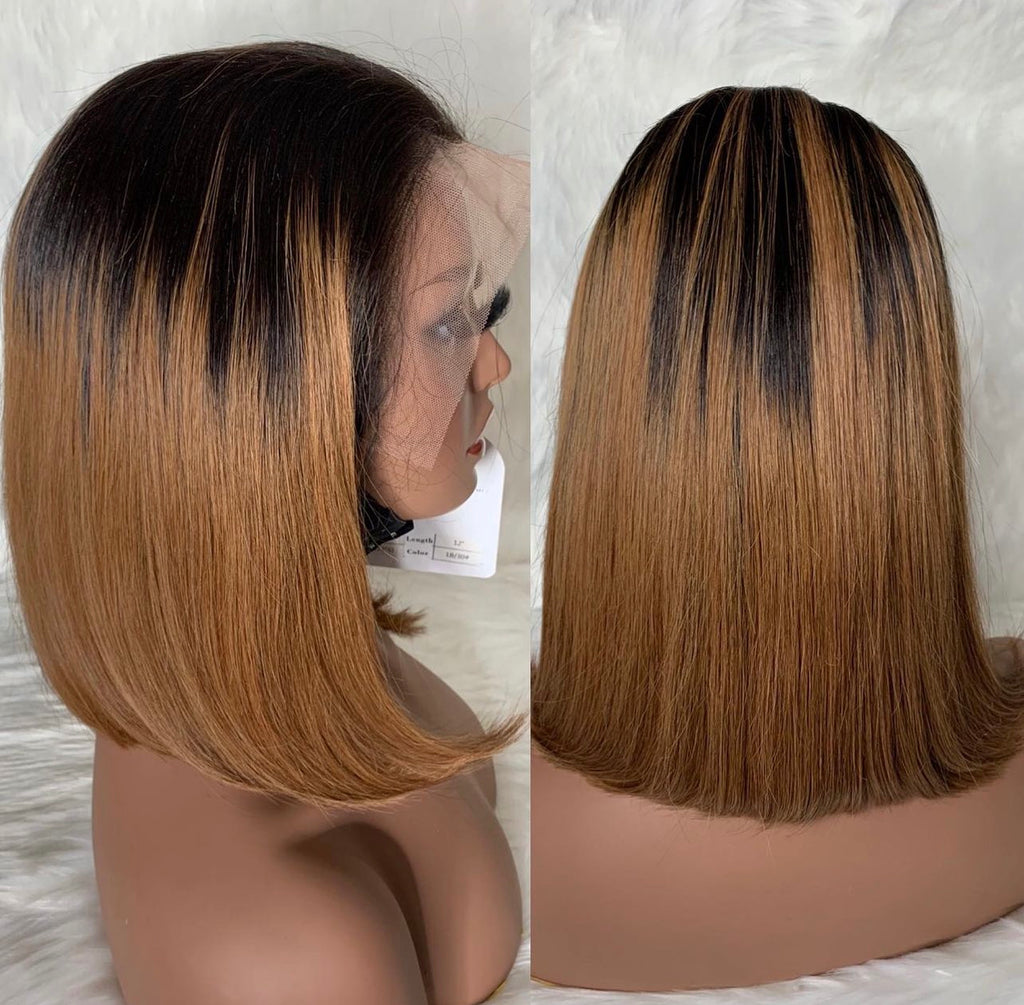 SMOKE GREY FULL FRONT LACE BOB