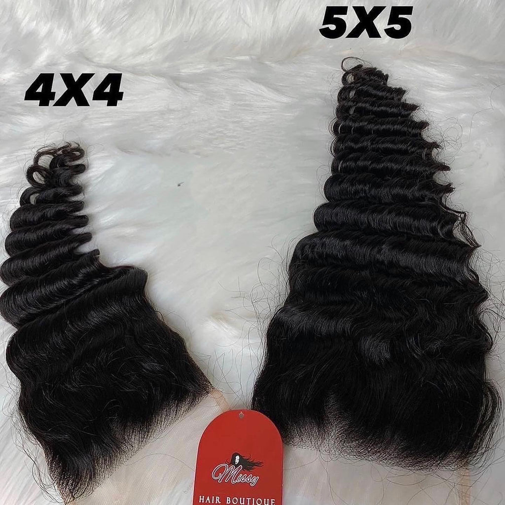 3 Bundle Deal PLUS Transparent 2X6, 5X5 Closure & 13X4 Frontal