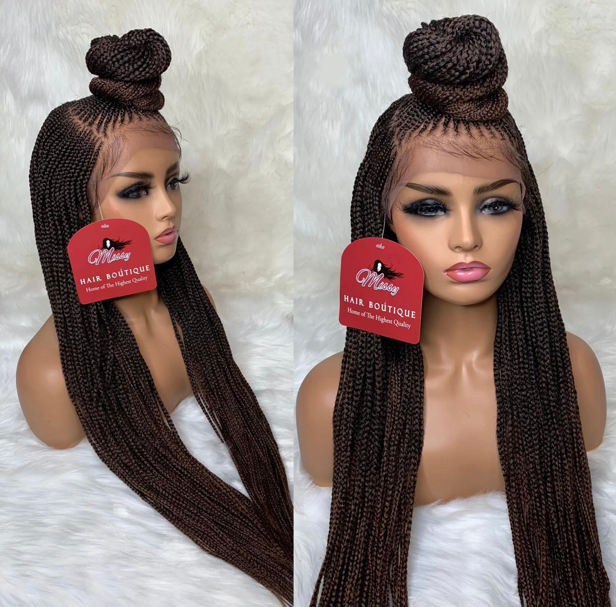 Braid Bun Lace Front Unit 13X6