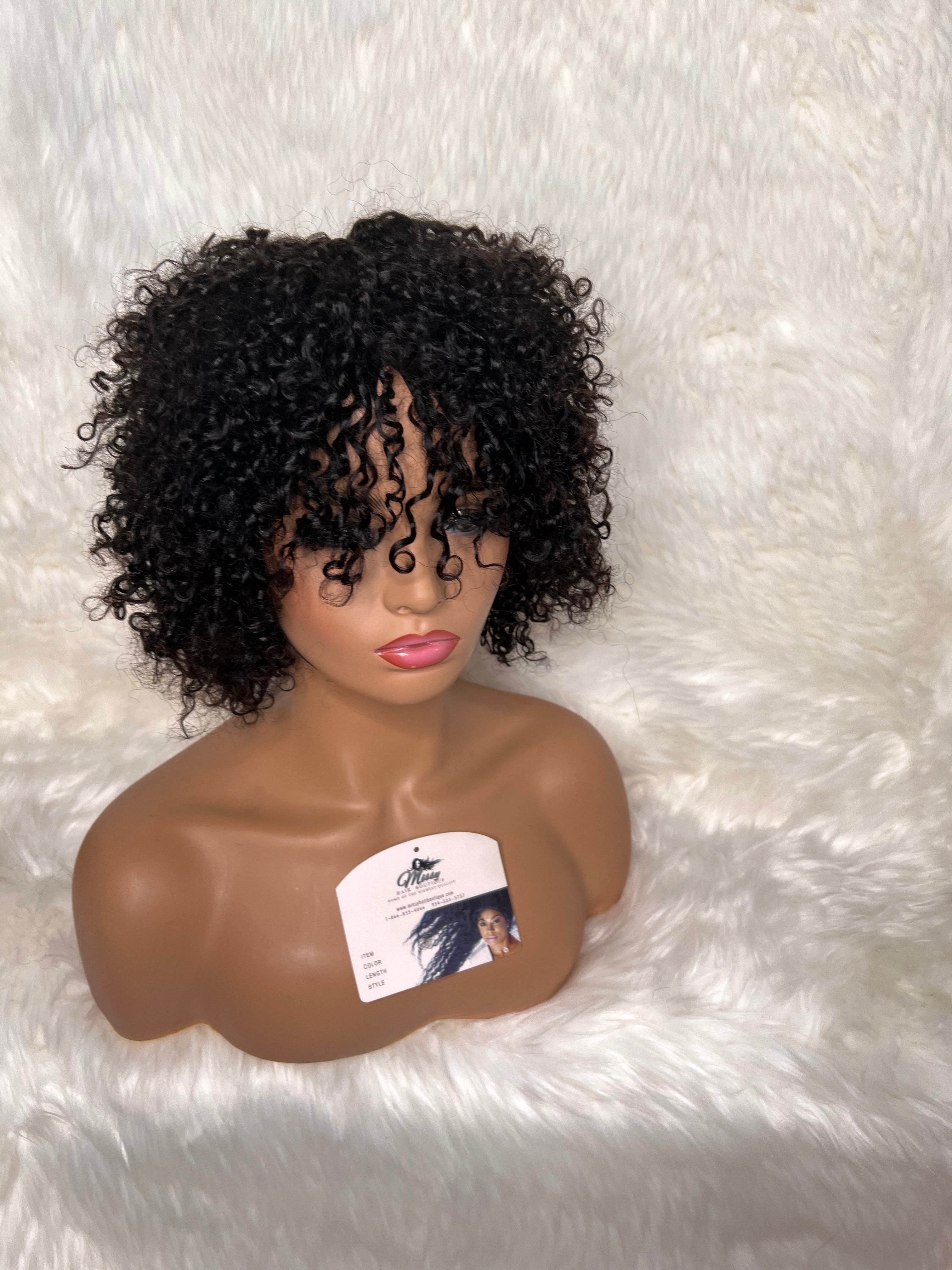 CURLY BANG BOB GLUELESS