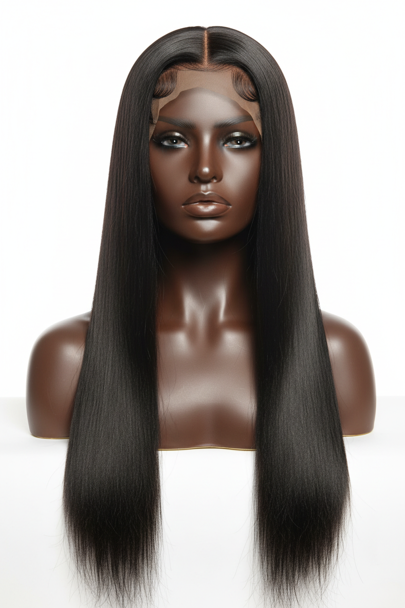 HD 5X5 Custom Hairline Bleached Knots 250 Density 99J Glueless Drawstring