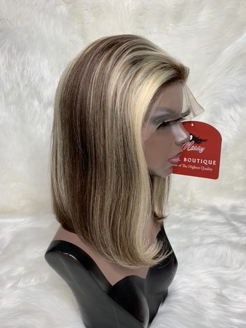 New kinky straight Transparent Lace Closure BOB 180 Density