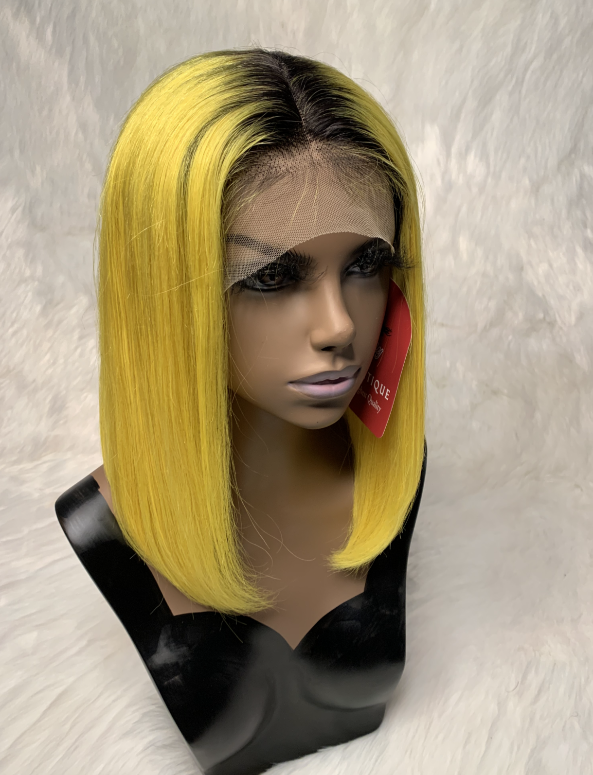 yellow 13X4 Lace Front  BoB 180 Density