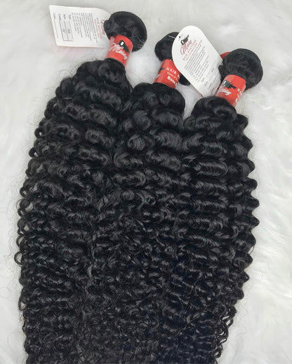 Kinky Straight Hair Bundle Deal - With Closure or Frontal