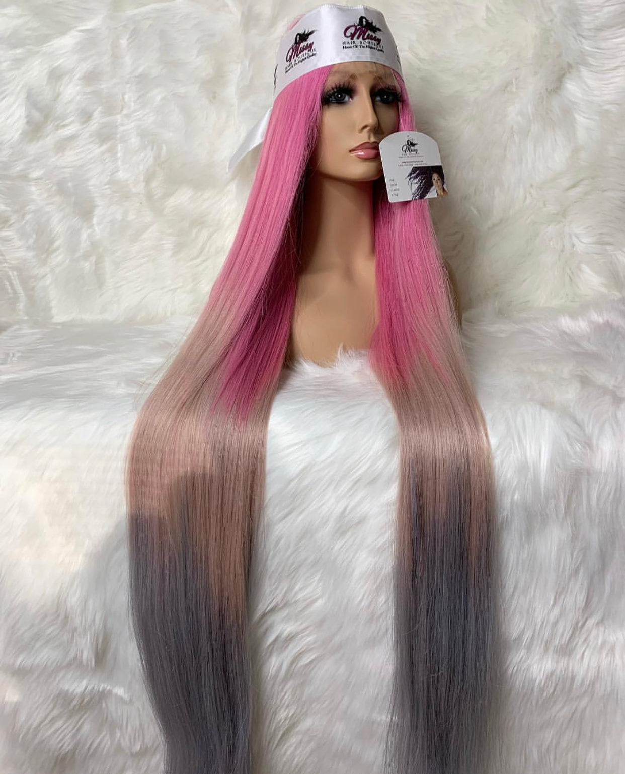 Pearl White Full  Lace FRONT Unit 200 Density