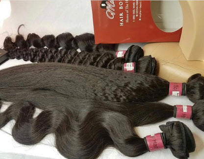 Kinky Straight Hair Bundle Deal - With Closure or Frontal