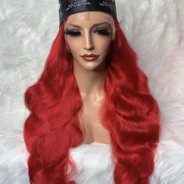 Crimson RED 180 Density Transparent LACE UNIT