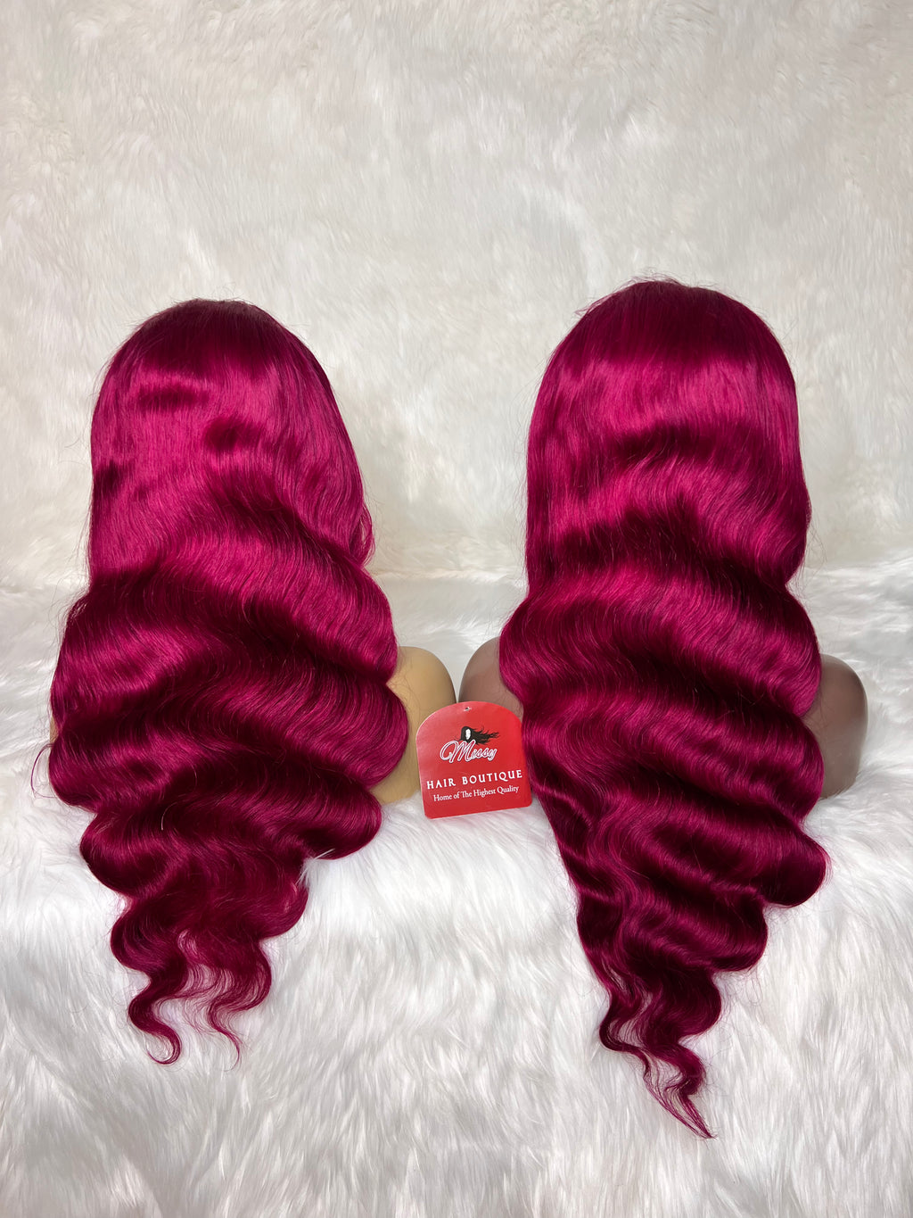Magenta lace front unit