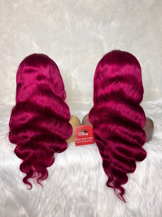 Magenta lace front unit