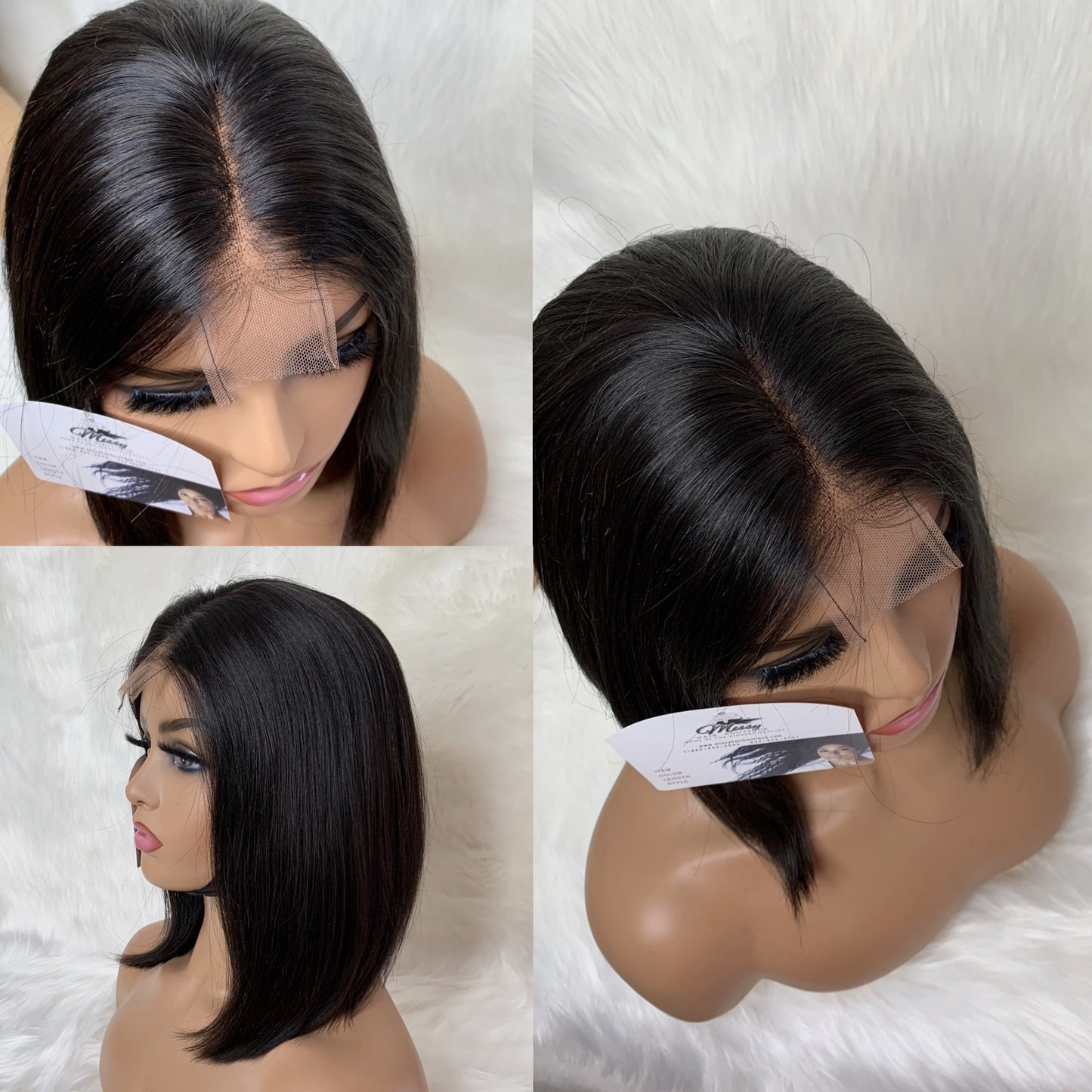 Lace Closure Straight Bob Transparent 2X6 & 5X5