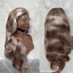 Ash-Grey Straight  High/Light Full Lace Front Unit