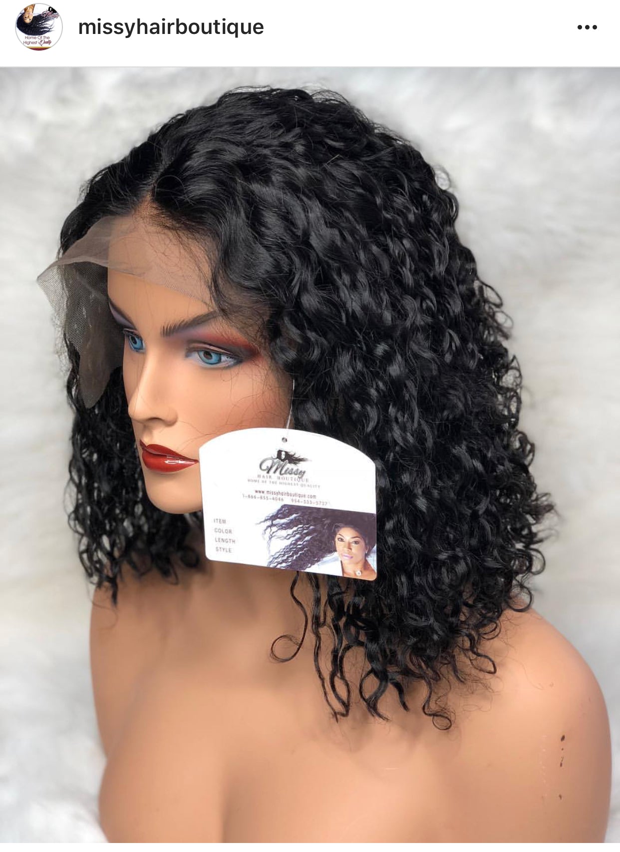 Deep Curly Pixie Bob JET BLACK