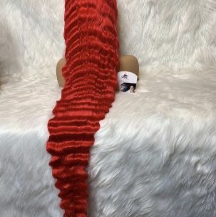 Crimson RED 180 Density Transparent LACE UNIT