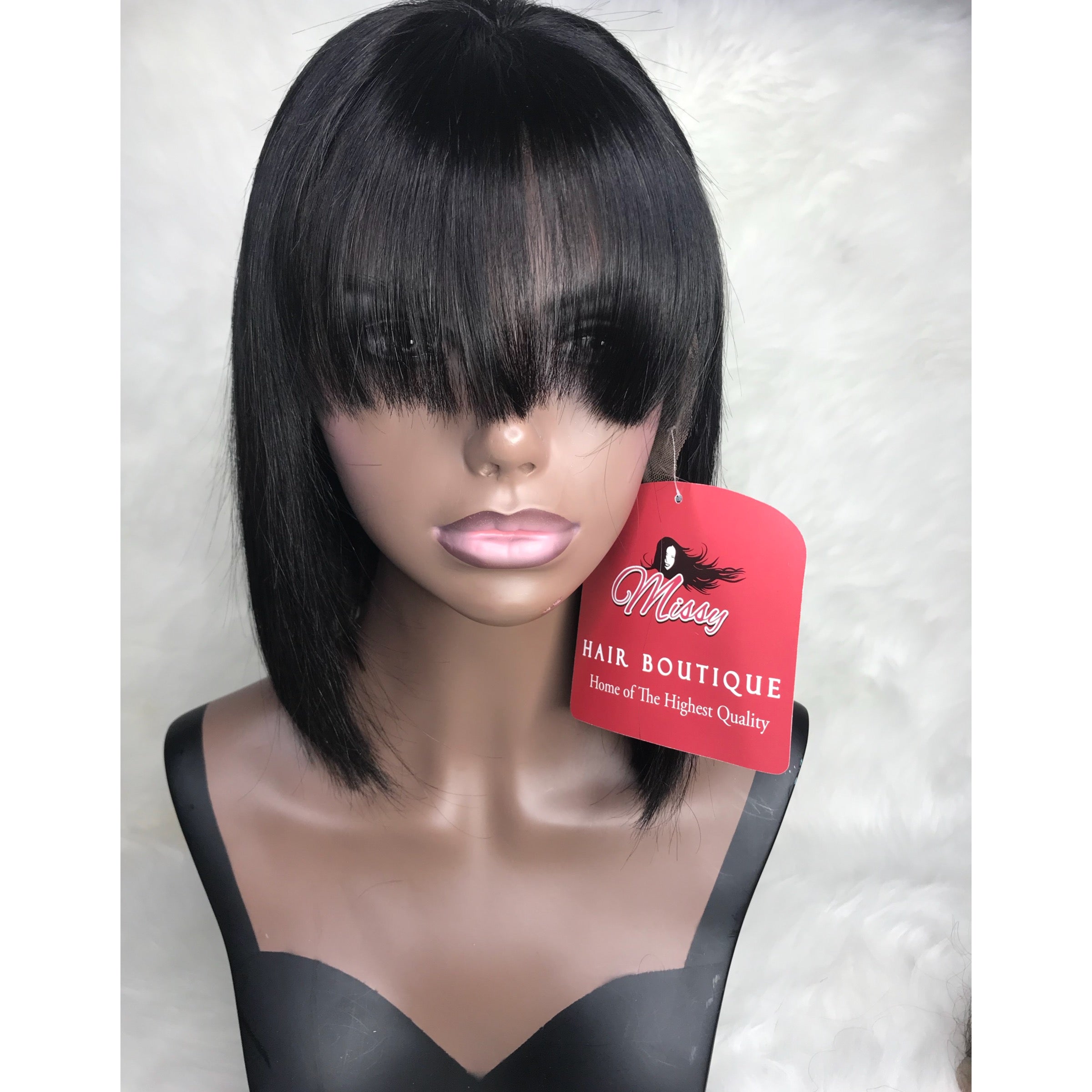 New kinky straight Transparent Lace Closure BOB 180 Density