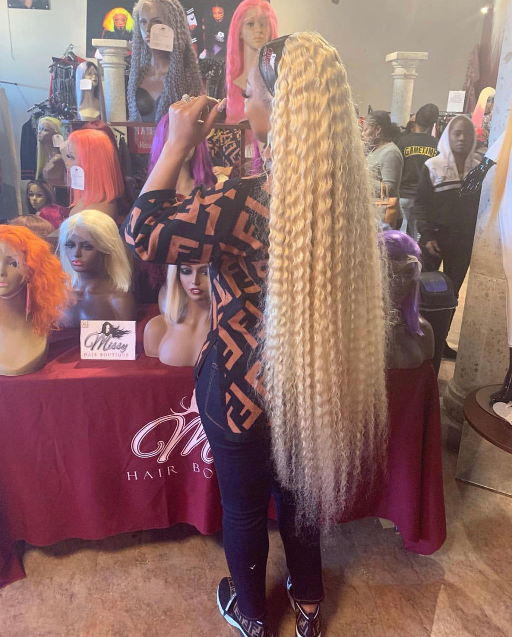 Pearl White Full  Lace FRONT Unit 200 Density