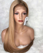 Ash-Grey Straight  High/Light Full Lace Front Unit