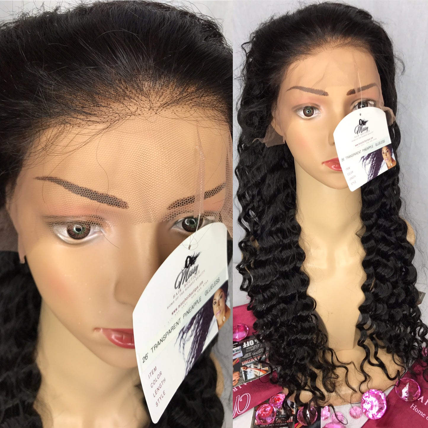 30" GLUELESS LACE FRONT UNIT CURLY