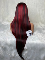 360 LACE 26" Peekaboo Red/Black  Full Front Lace Unit